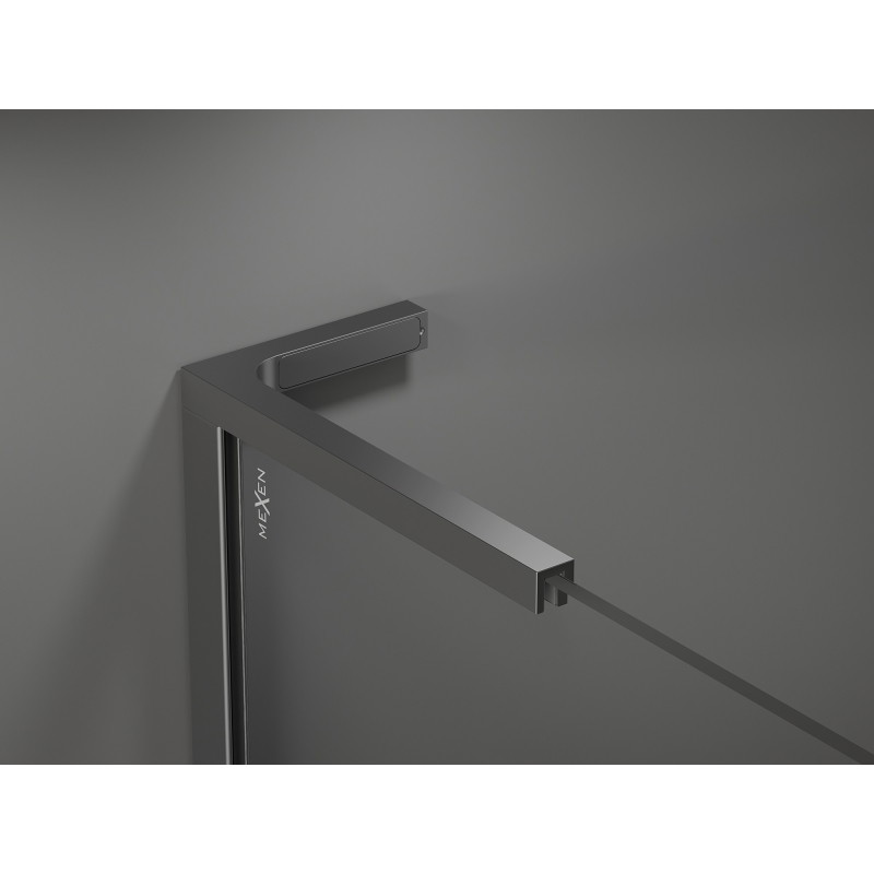 Mexen Velar L Duo drzwi prysznicowe rozsuwane 200 cm, grafit, gun metal - 871-200-003-42-95