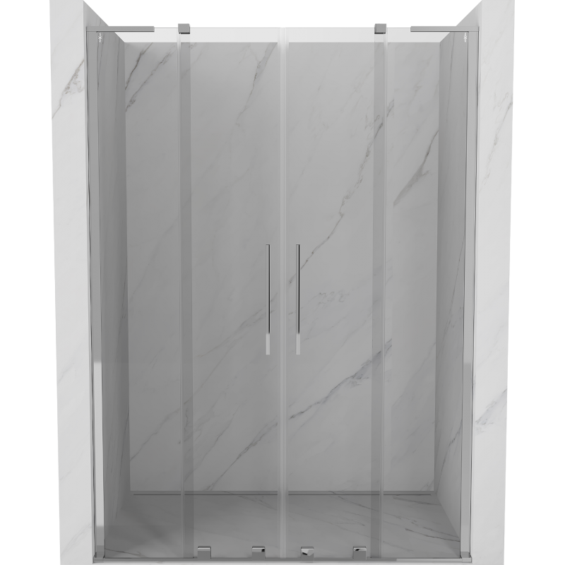 Mexen Velar L Duo drzwi prysznicowe rozsuwane 150 cm, transparent, chrom - 871-150-003-02-01