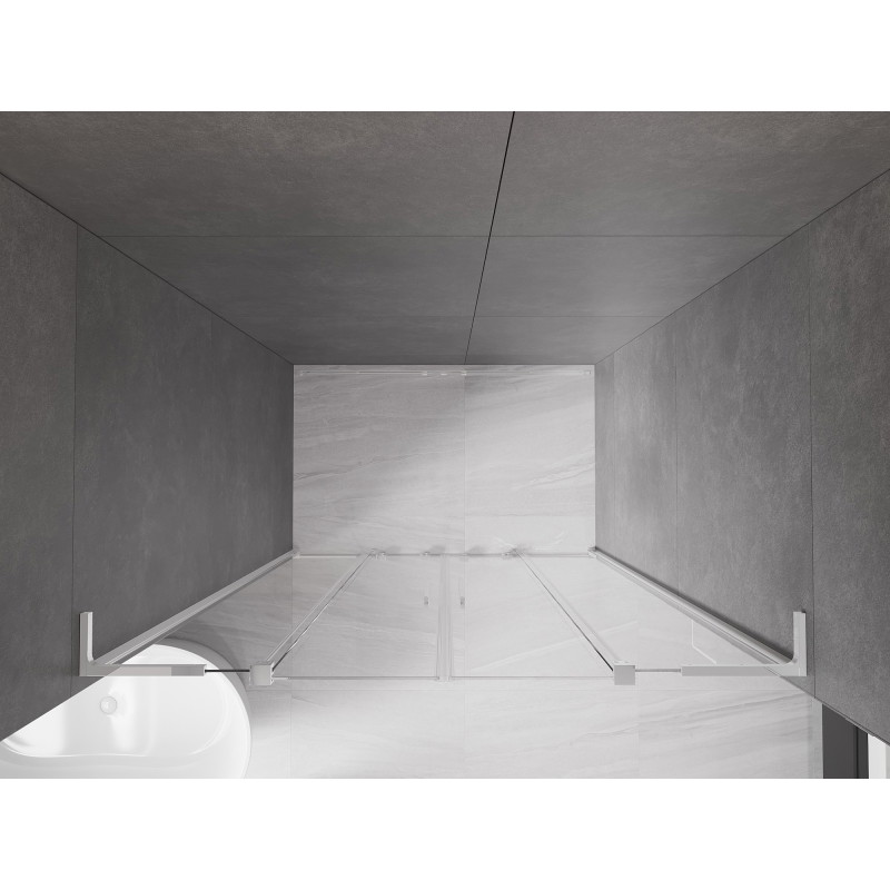 Mexen Velar L Duo drzwi prysznicowe rozsuwane 150 cm, transparent, chrom - 871-150-003-02-01