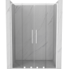 Mexen Velar L Duo drzwi prysznicowe rozsuwane 150 cm, transparent, białe - 871-150-003-02-20