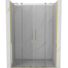 Mexen Velar L Duo drzwi prysznicowe rozsuwane 160 cm, transparent, złote - 871-160-003-02-50