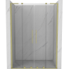 Mexen Velar L Duo drzwi prysznicowe rozsuwane 140 cm, transparent, złote szczotkowane - 871-140-003-02-55