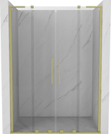 Mexen Velar L Duo drzwi prysznicowe rozsuwane 140 cm, transparent, złote szczotkowane - 871-140-003-02-55