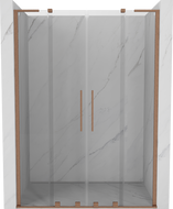 Mexen Velar L Duo drzwi prysznicowe rozsuwane 140 cm, transparent, miedź szczotkowana - 871-140-003-02-65