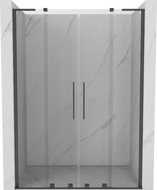 Mexen Velar L Duo drzwi prysznicowe rozsuwane 140 cm, transparent, gun gray szczotkowany - 871-140-003-02-66