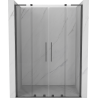 Mexen Velar L Duo drzwi prysznicowe rozsuwane 160 cm, transparent, gun gray szczotkowany - 871-160-003-02-66