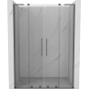 Mexen Velar L Duo drzwi prysznicowe rozsuwane 150 cm, transparent, gun metal - 871-150-003-02-95