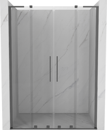 Mexen Velar L Duo drzwi prysznicowe rozsuwane 150 cm, transparent, gun metal - 871-150-003-02-95