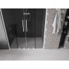 Mexen Velar L Duo drzwi prysznicowe rozsuwane 160 cm, grafit, białe - 871-160-003-42-20