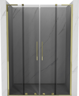 Mexen Velar L Duo drzwi prysznicowe rozsuwane 140 cm, grafit, złote - 871-140-003-42-50