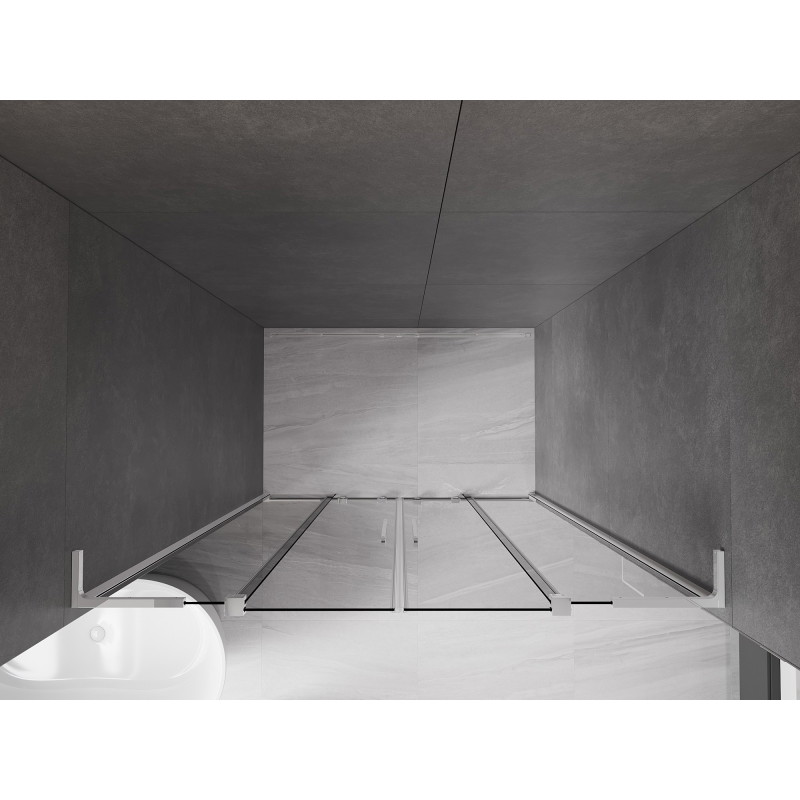 Mexen Velar L Duo drzwi prysznicowe rozsuwane 160 cm, grafit, chrom - 871-160-003-42-01