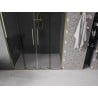 Mexen Velar L Duo drzwi prysznicowe rozsuwane 150 cm, grafit, złote - 871-150-003-42-50