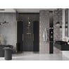 Mexen Velar L Duo drzwi prysznicowe rozsuwane 150 cm, grafit, złote - 871-150-003-42-50