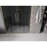 Mexen Velar L Duo drzwi prysznicowe rozsuwane 140 cm, grafit, złote szczotkowane - 871-140-003-42-55