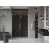 Mexen Velar L Duo drzwi prysznicowe rozsuwane 140 cm, grafit, złote szczotkowane - 871-140-003-42-55