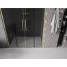 Mexen Velar L Duo drzwi prysznicowe rozsuwane 150 cm, grafit, złote szczotkowane - 871-150-003-42-55