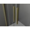 Mexen Velar L Duo drzwi prysznicowe rozsuwane 150 cm, grafit, złote szczotkowane - 871-150-003-42-55