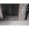 Mexen Velar L Duo drzwi prysznicowe rozsuwane 160 cm, grafit, różowe złoto - 871-160-003-42-60