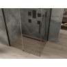 Mexen Omega kabina prysznicowa rozsuwana 100 x 90 cm, transparent, czarna - 825-100-090-70-00