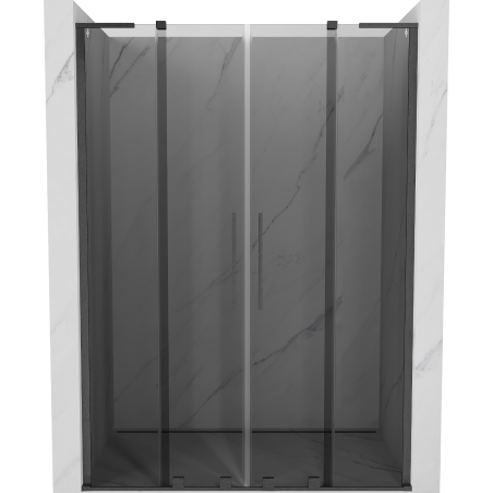Mexen Velar L Duo drzwi prysznicowe rozsuwane 150 cm, grafit, gun gray szczotkowany - 871-150-003-42-66