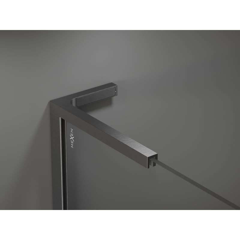 Mexen Velar L Duo drzwi prysznicowe rozsuwane 140 cm, grafit, gun gray szczotkowany - 871-140-003-42-66
