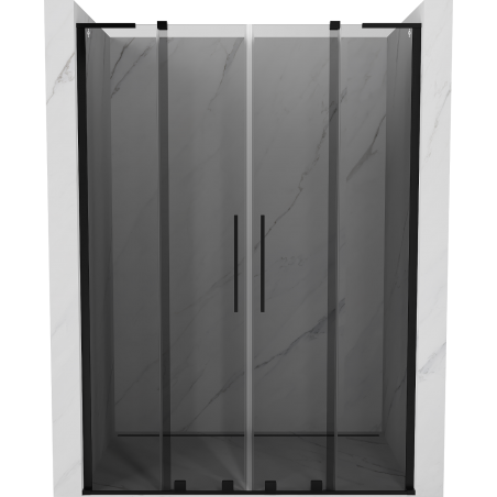 Mexen Velar L Duo drzwi prysznicowe rozsuwane 160 cm, grafit, czarne - 871-160-003-42-70