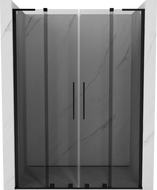Mexen Velar L Duo drzwi prysznicowe rozsuwane 160 cm, grafit, czarne - 871-160-003-42-70