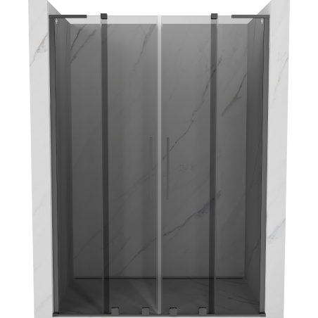 Mexen Velar L Duo drzwi prysznicowe rozsuwane 160 cm, grafit, gun metal - 871-160-003-42-95