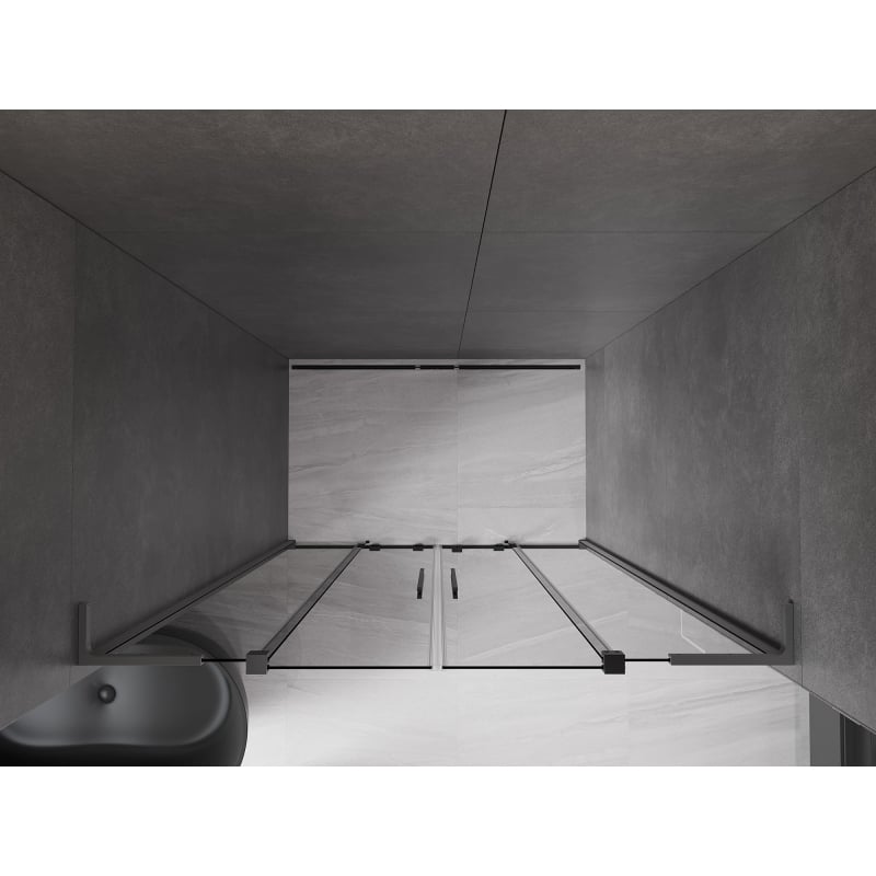 Mexen Velar L Duo drzwi prysznicowe rozsuwane 150 cm, grafit, gun metal - 871-150-003-42-95
