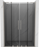Mexen Velar L Duo drzwi prysznicowe rozsuwane 150 cm, grafit, nikiel szczotkowany - 871-150-003-42-97