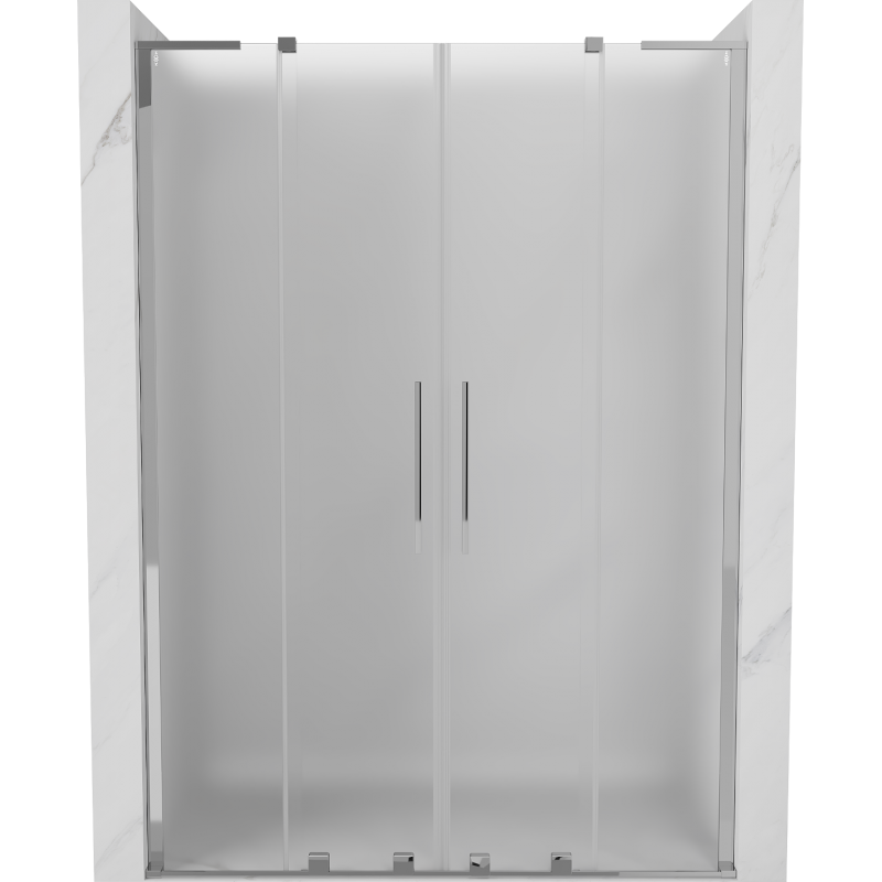 Mexen Velar L Duo drzwi prysznicowe rozsuwane 150 cm, szron, chrom - 871-150-003-32-01