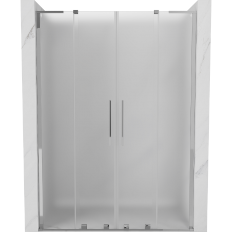 Mexen Velar L Duo drzwi prysznicowe rozsuwane 150 cm, szron, chrom - 871-150-003-32-01