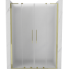 Mexen Velar L Duo drzwi prysznicowe rozsuwane 140 cm, szron, złote - 871-140-003-32-50