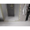 Mexen Velar L Duo drzwi prysznicowe rozsuwane 150 cm, szron, złote szczotkowane - 871-150-003-32-55