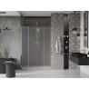 Mexen Velar L Duo drzwi prysznicowe rozsuwane 140 cm, szron, złote - 871-140-003-32-50