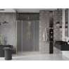 Mexen Velar L Duo drzwi prysznicowe rozsuwane 150 cm, szron, złote szczotkowane - 871-150-003-32-55