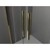 Mexen Velar L Duo drzwi prysznicowe rozsuwane 140 cm, szron, złote - 871-140-003-32-50