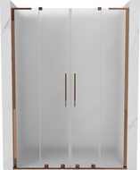 Mexen Velar L Duo drzwi prysznicowe rozsuwane 140 cm, szron, różowe złoto - 871-140-003-32-60