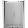 Mexen Velar L Duo drzwi prysznicowe rozsuwane 150 cm, szron, gun gray szczotkowany - 871-150-003-32-66
