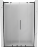 Mexen Velar L Duo drzwi prysznicowe rozsuwane 160 cm, szron, gun gray szczotkowany - 871-160-003-32-66