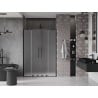 Mexen Velar L Duo drzwi prysznicowe rozsuwane 140 cm, szron, czarne - 871-140-003-32-70