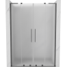 Mexen Velar L Duo drzwi prysznicowe rozsuwane 160 cm, szron, gun metal - 871-160-003-32-95