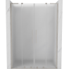 Mexen Velar L Duo drzwi prysznicowe rozsuwane 150 cm, szron, nikiel szczotkowany - 871-150-003-32-97