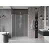 Mexen Velar L Duo drzwi prysznicowe rozsuwane 140 cm, szron, nikiel szczotkowany - 871-140-003-32-97