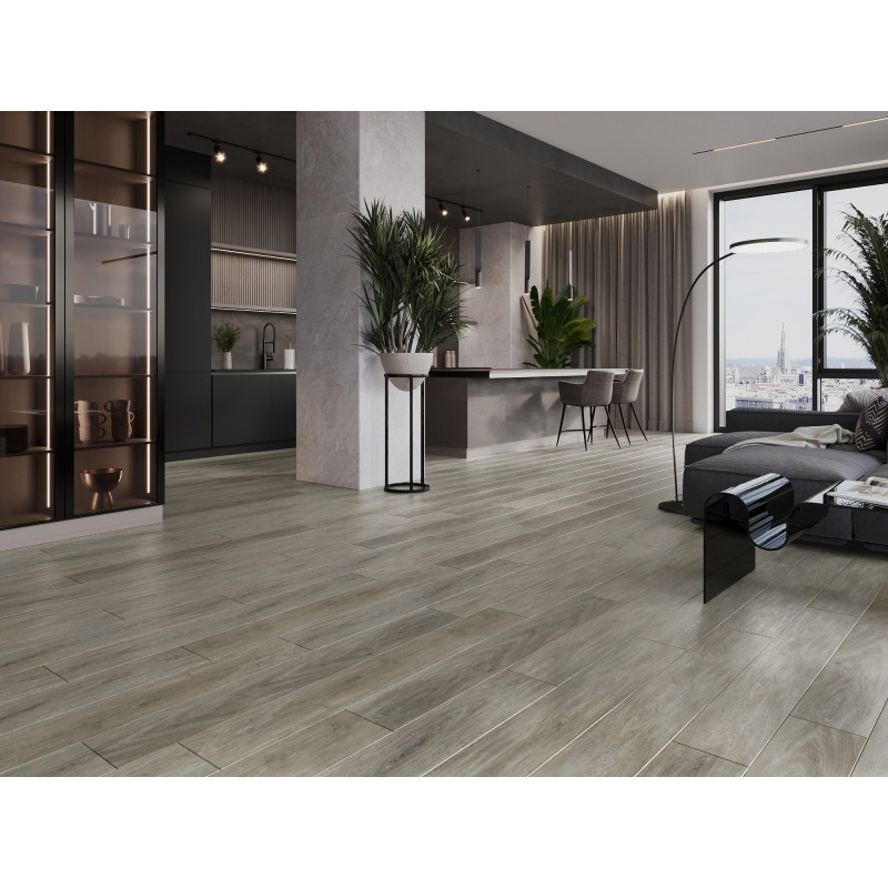 Mexen La Porte próbka paneli winylowych SPC 6,5 mm, podkład IXPE 1,5 mm, 4 V-Fuga, Dąb - F1026-S