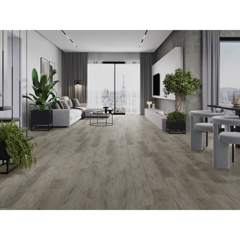 Mexen La Porte próbka paneli winylowych SPC 6,5 mm, podkład IXPE 1,5 mm, 4 V-Fuga, Dąb - F1026-S