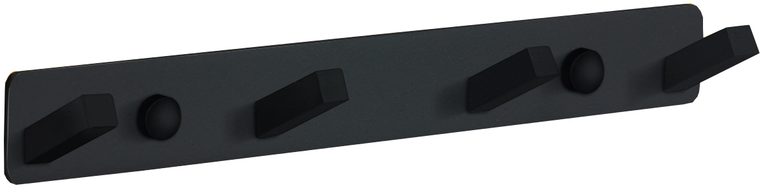 Mexen poczwórny haczyk na ręcznik, czarny - 709174-70