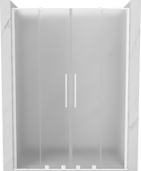 Mexen Velar L Duo drzwi prysznicowe rozsuwane 140 cm, szron, białe - 871-140-003-32-20