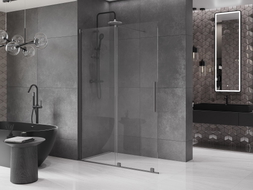 Mexen Velar ścianka prysznicowa rozsuwana Walk-in 150 x 200 cm, transparent 8 mm, gun metal - 871-150-000-03-95