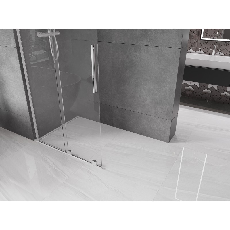 Mexen Velar L ścianka prysznicowa rozsuwana Walk-in 90 x 200 cm, transparent 8 mm, chrom - 871-090-003-03-01